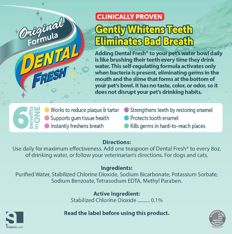 Dental Fresh Pet Dental Water Additive Bottle (237ml)