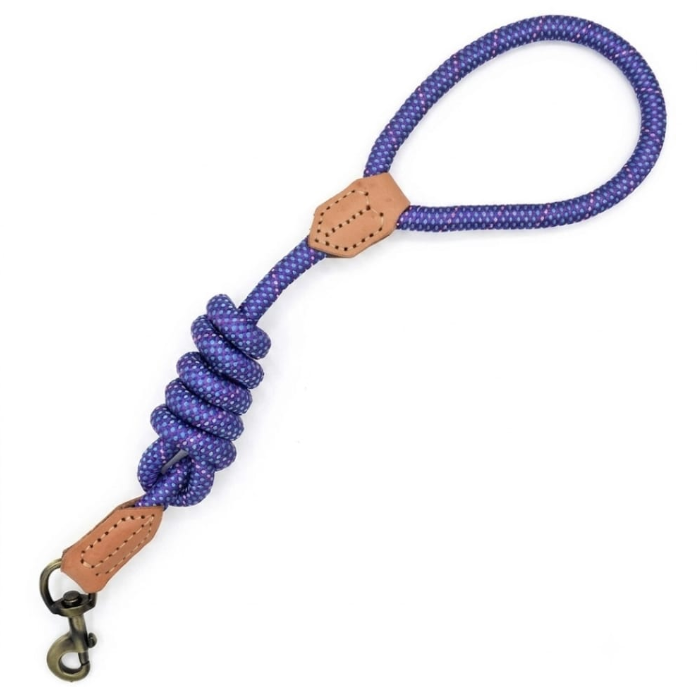 Purple Rope Traffic Dog Leash - 120cm