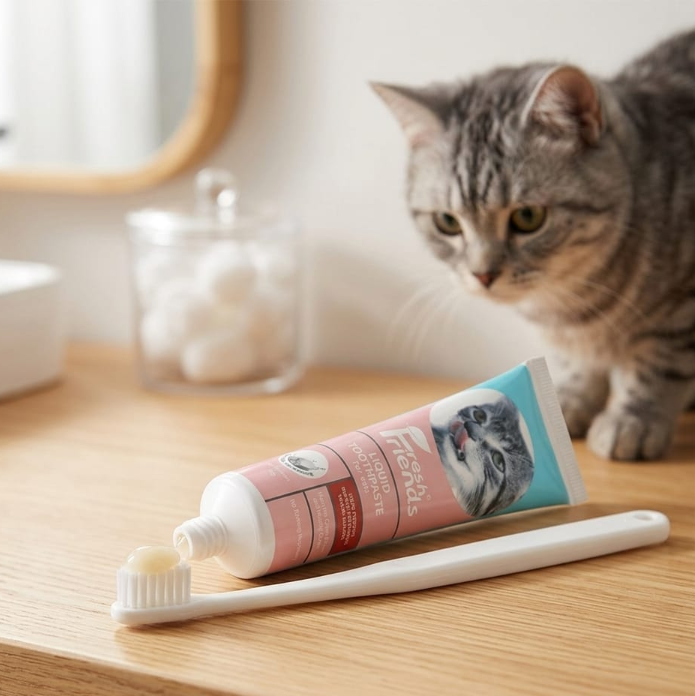 Cat Toothpaste & Toothbrush Set