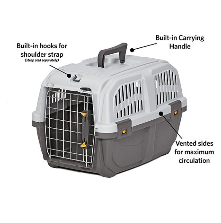 Portable Hard-Sided Pet Carrier Crate | 48 x 31.5 x 31 cm