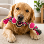 Duvo+ Rope Toy with Tennis Balls
