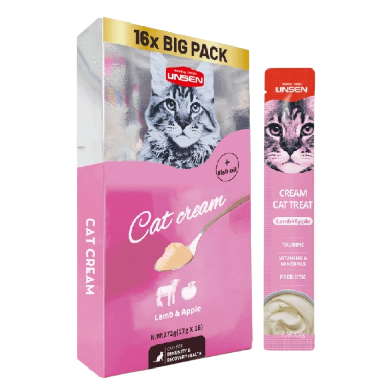 Linsen Cream Cat Treat Box (16 Pack)