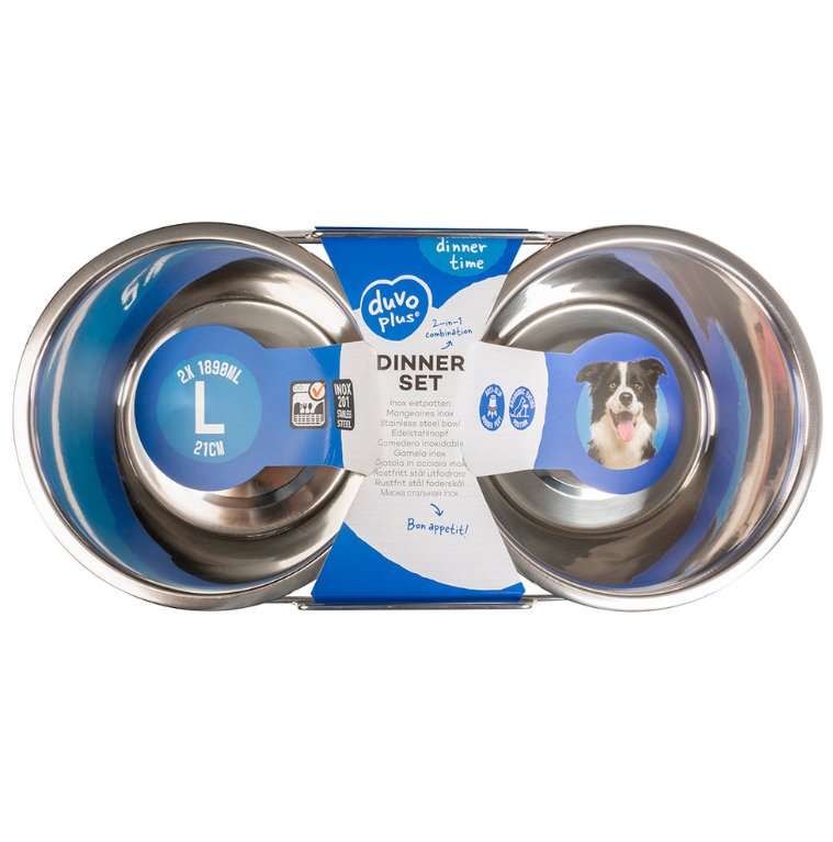 Stainless Steel Double Dog Bowls