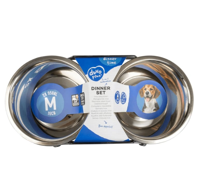 Stainless Steel Double Dog Bowls